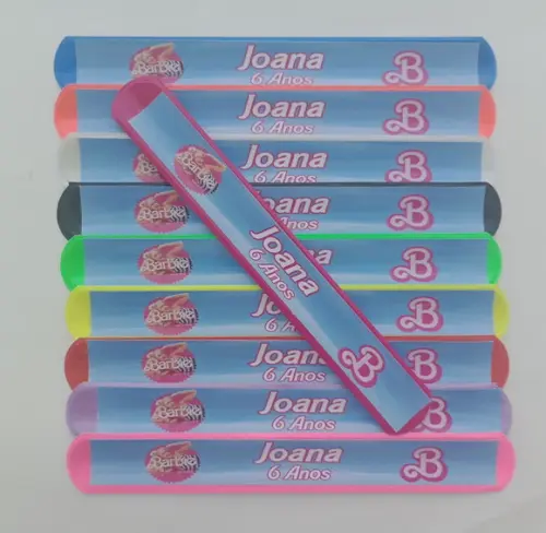 Pulseira Bate Enrola Barbie Cores Sortidas