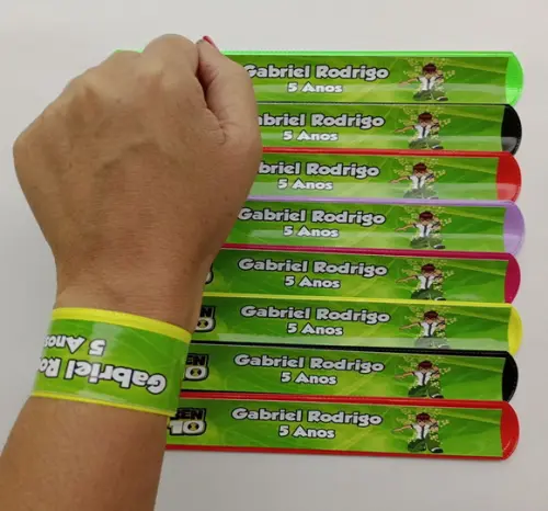 Pulseira Bate Enrola Ben 10 Cores Sortidas
