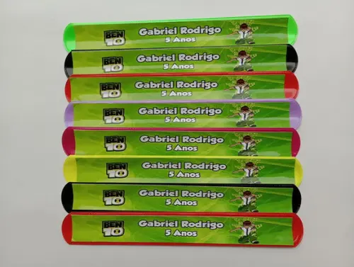Pulseira Bate Enrola Ben 10 Cores Sortidas