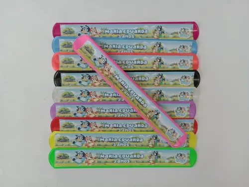 Pulseira Bate Enrola Bluey Cores Sortidas