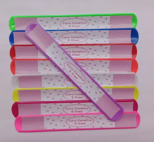 Pulseira Bate Enrola Borboletas Cores Sortidas