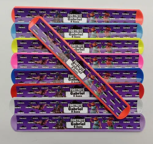 Pulseira Bate Enrola Fortnite Cores Sortidas