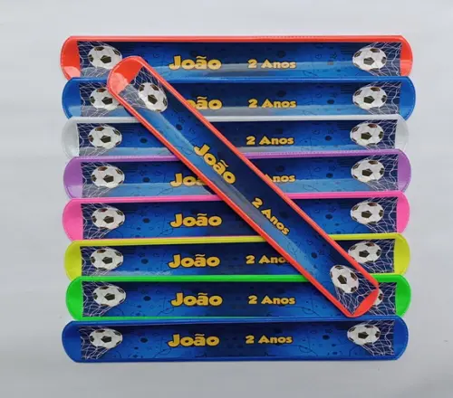 Pulseira Bate Enrola Futebol Cores Sortidas
