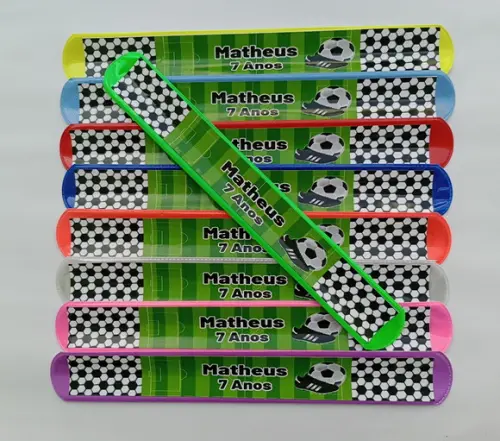 Pulseira Bate Enrola Futebol Cores Sortidas