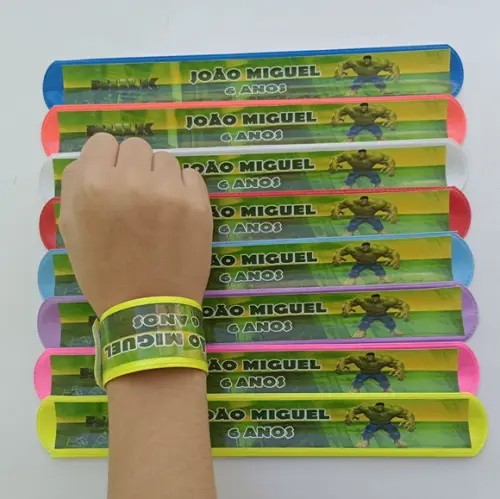 Pulseira Bate Enrola Hulk Cores Sortidas