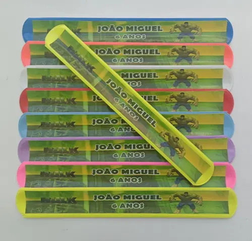 Pulseira Bate Enrola Hulk Cores Sortidas