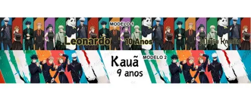 Pulseira Bate Enrola Jujutsu Kaisen Cores Sortidas