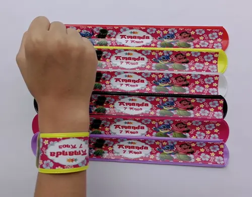 Pulseira Bate Enrola Lilo e Stitch Cores Sortidas