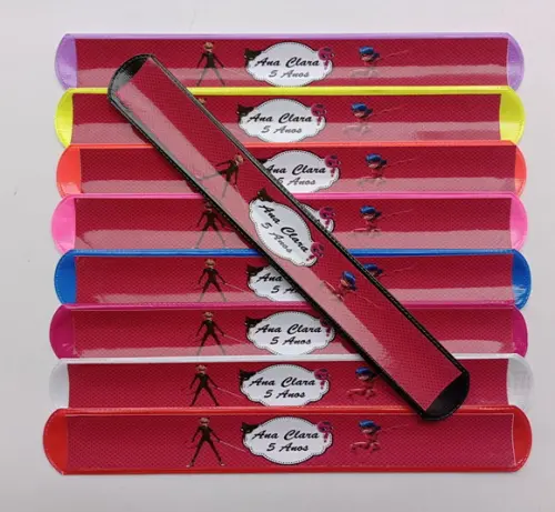 Pulseira Bate Enrola Personalizada Cores Sortidas