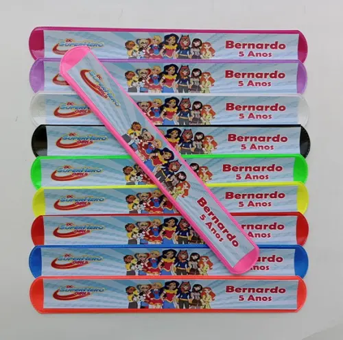 Pulseira Bate Enrola Personalizada Cores Sortidas