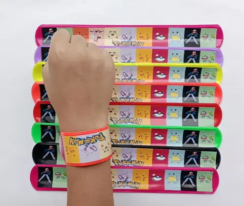 Pulseira Bate Enrola Pokemon Cores Sortidas