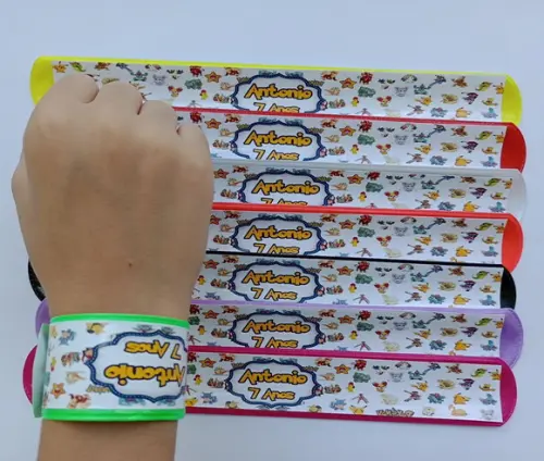 Pulseira Bate Enrola Pokemon Cores Sortidas