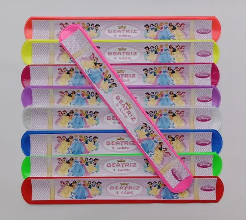 Pulseira Bate Enrola Princesas Cores Sortidas