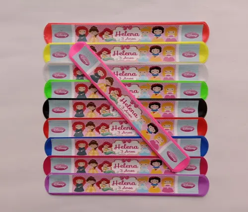 Pulseira Bate Enrola Princesas Minus Cores Sortidas
