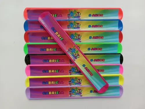 Pulseira Bate Enrola Rainbow Friends Cores Sortidas