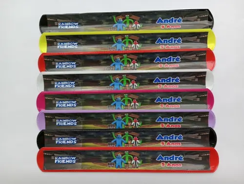 Pulseira Bate Enrola Rainbow Friends Cores Sortidas