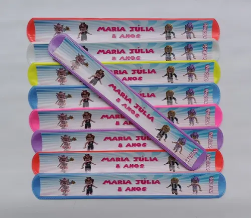 Pulseira Bate Enrola Roblox Cores Sortidas