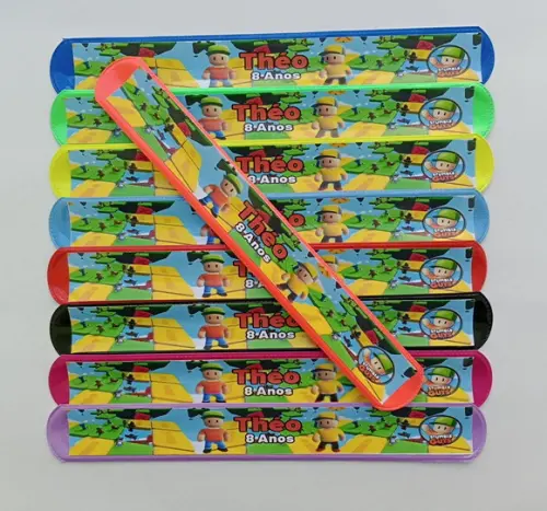 Pulseira Bate Enrola Stumble Guys Cores Sortidas