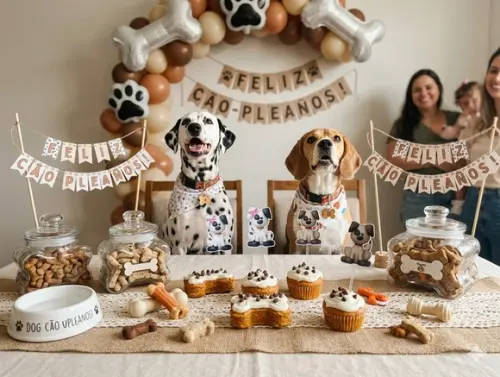 Topper para Docinho Formato Especial Cachorrinhos