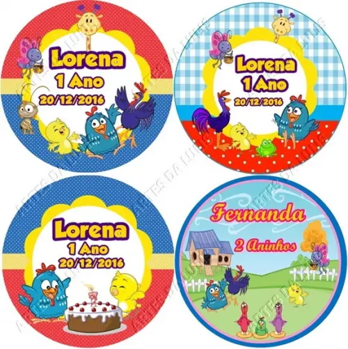 Topper para Docinho Galinha Pintadinha