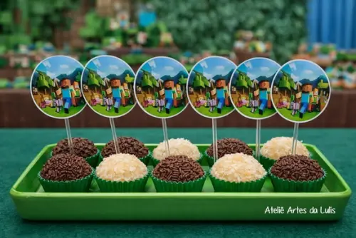 Topper para Docinho Minecraft