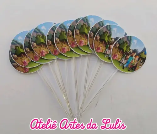 Topper para Docinho Minecraft