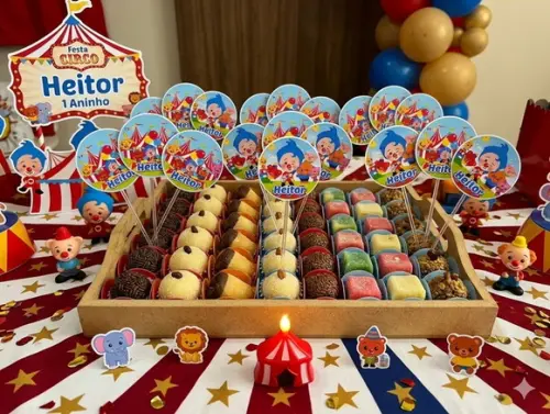 Topper para Docinho Palhaço Plim Plim