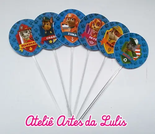 Topper para Docinho Patrulha Canina
