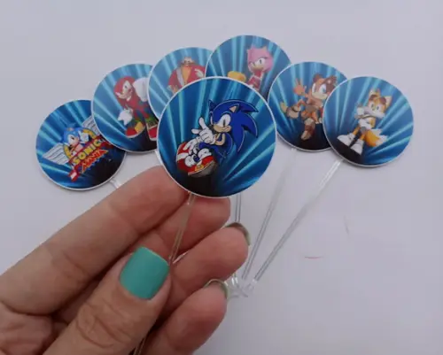 Topper para Docinho Sonic