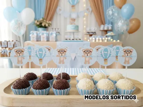 Topper para Docinho Ursinho Baloeiro