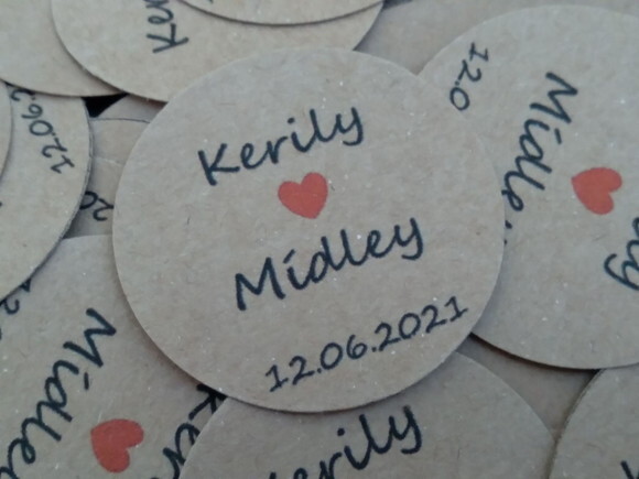 35 Tags em Papel Kraft