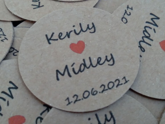 35 Tags em Papel Kraft