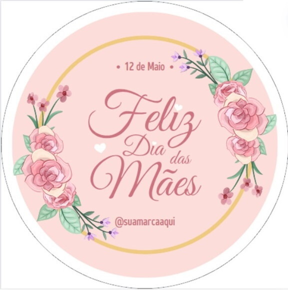 35 Adesivos Dia das Mães - 4cm