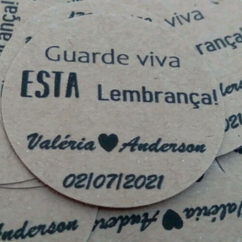 50 Tags em Papel Kraft