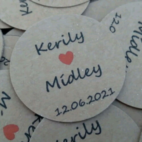50 Tags em Papel Kraft