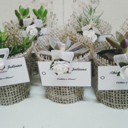 Kit Contendo 100 Rótulos de Juta + Tag com Mini Pregador
