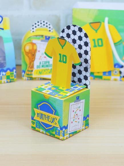Kit com 10 Caixas Cenário Copa do Mundo - Brasil