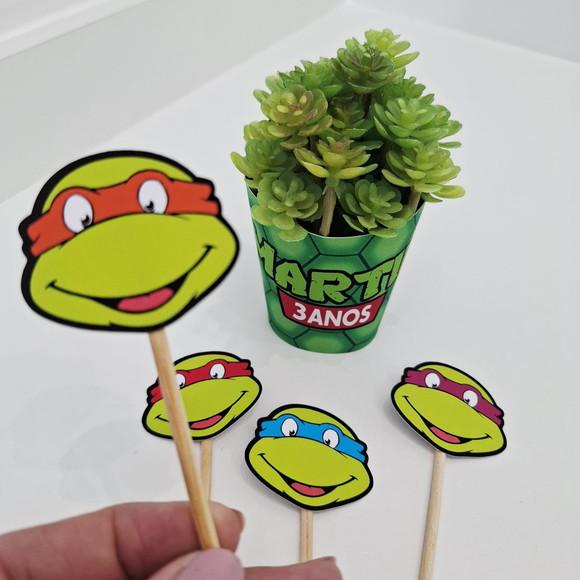 10 Saias para Suculenta Mini + Topper Tartarugas Ninja (não Acom