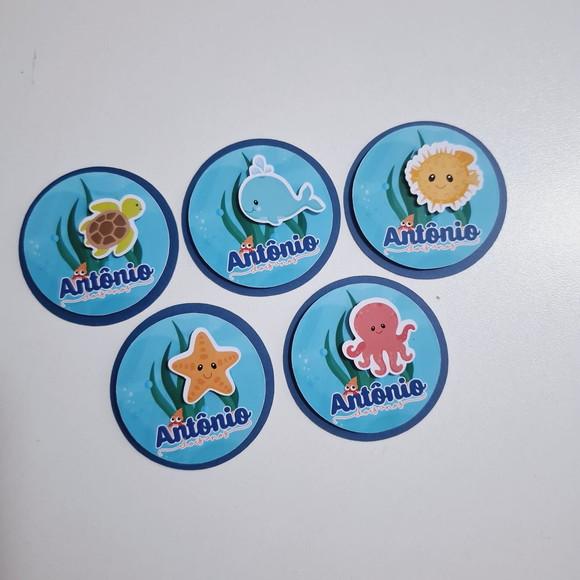 30 Apliques 3D Fundo do Mar