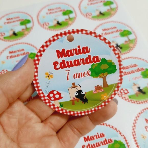 30 Tag Agradecimento para lembrancinha Pic Nic