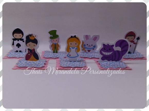 30 Apliques 3D Totem Alice (quadrado)