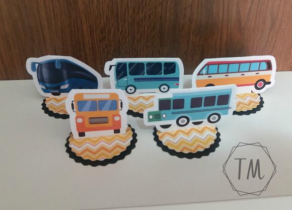 30 Apliques 3D Totem Ônibus