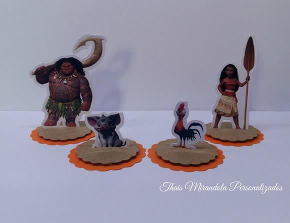 30 Apliques 3D Totem Moana (redondo)
