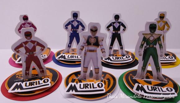 30 Apliques 3D Totem Power Rangers
