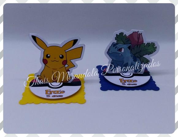30 Apliques 3D Totem Pokemon (quadrado)