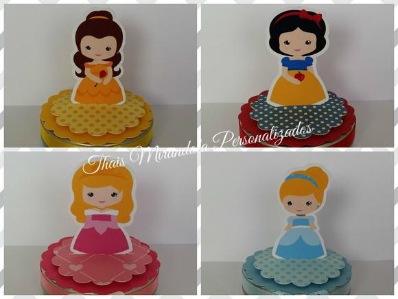 30 Apliques 3D Totem Princesas Kids