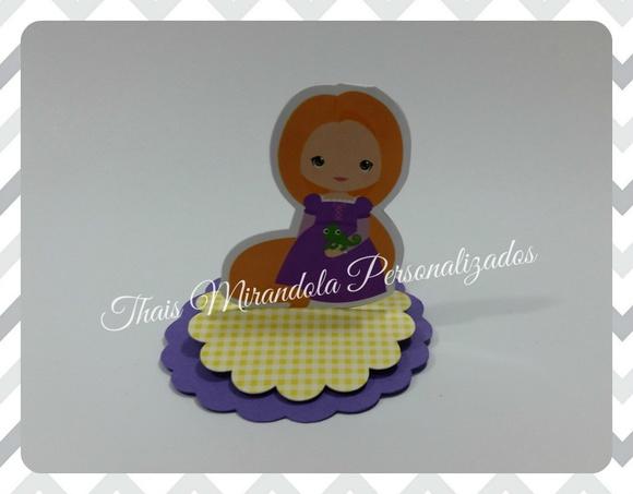 30 Apliques 3D Totem Rapunzel Kids