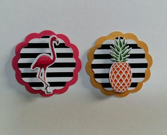 30 Apliques 3D  Tropical