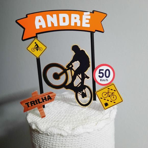 Topo de Bolo 3D Bike