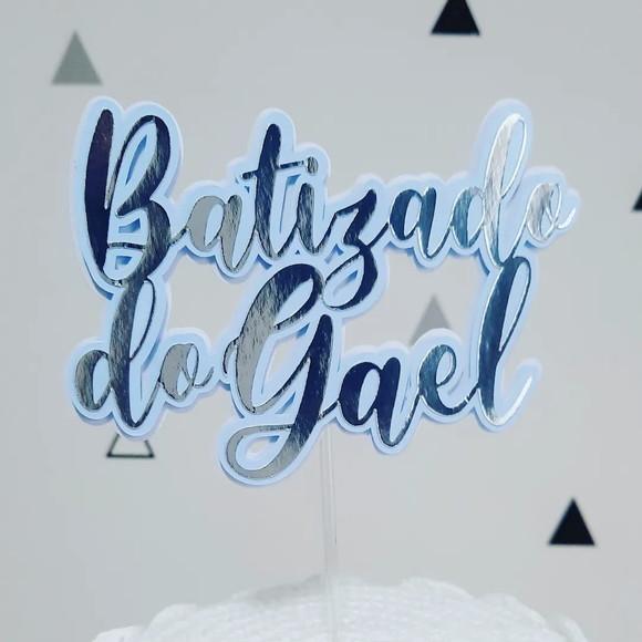 Topo de Bolo Batizado